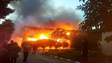 حريق بالاقامة الجامعية للبنات 