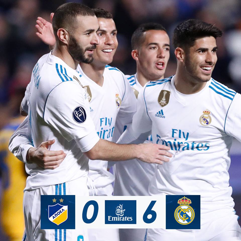 ريال مدريد يمطر شباك أبويل بسداسية