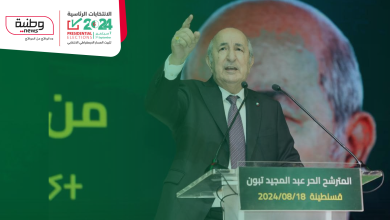المترشح الحر عبد المجيد تبون خلال تجمع قسنطينة